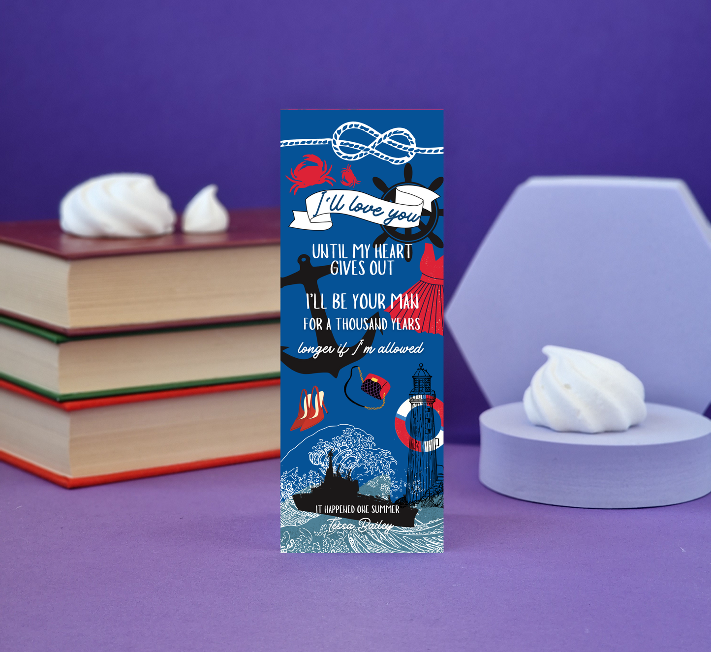 It Happened One Summer Inspired Bookmark - Illustrated Bookmark - Literary Lovelies UK