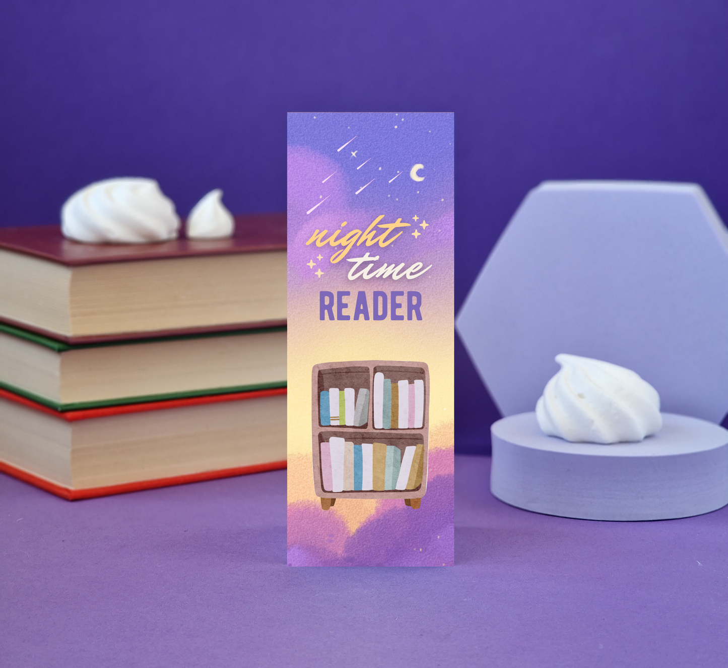 Night Time Reader Illustrated Bookmark