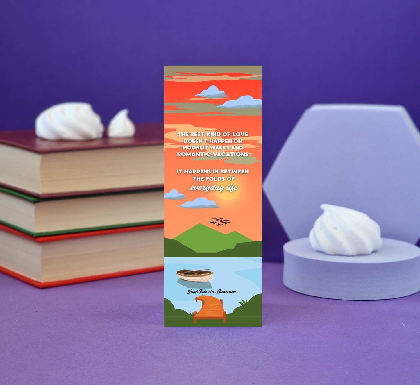 Just For The Summer Illustrated Bookmark - Literary Lovelies UK