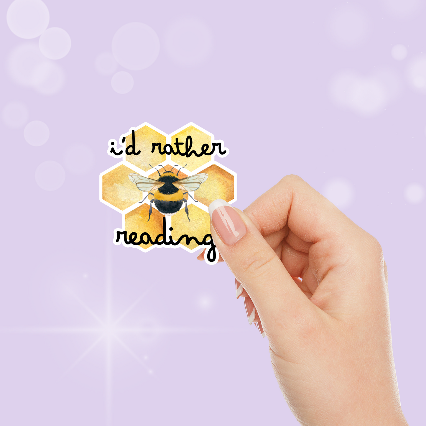 I'd Rather Be Reading Bookish Sticker - Literary Lovelies UK