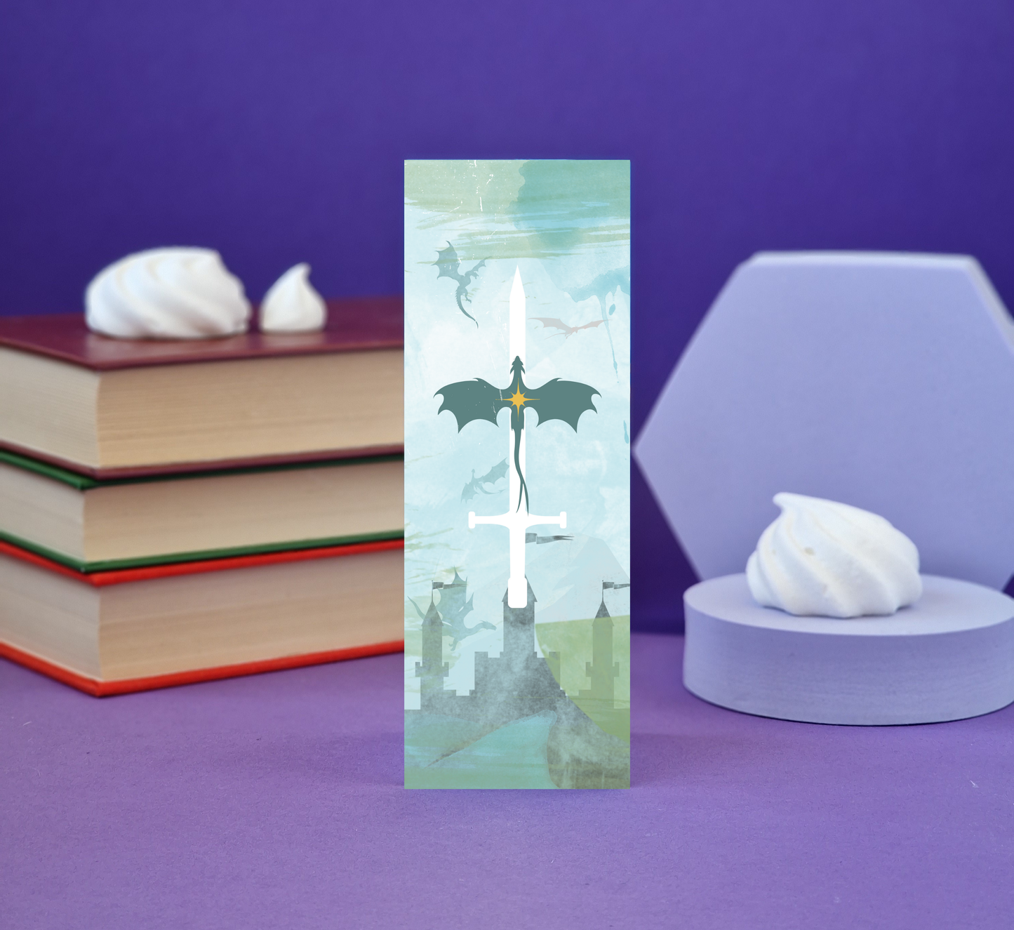 Fantasy Dragon Illustrated Bookmark - Literary Lovelies UK