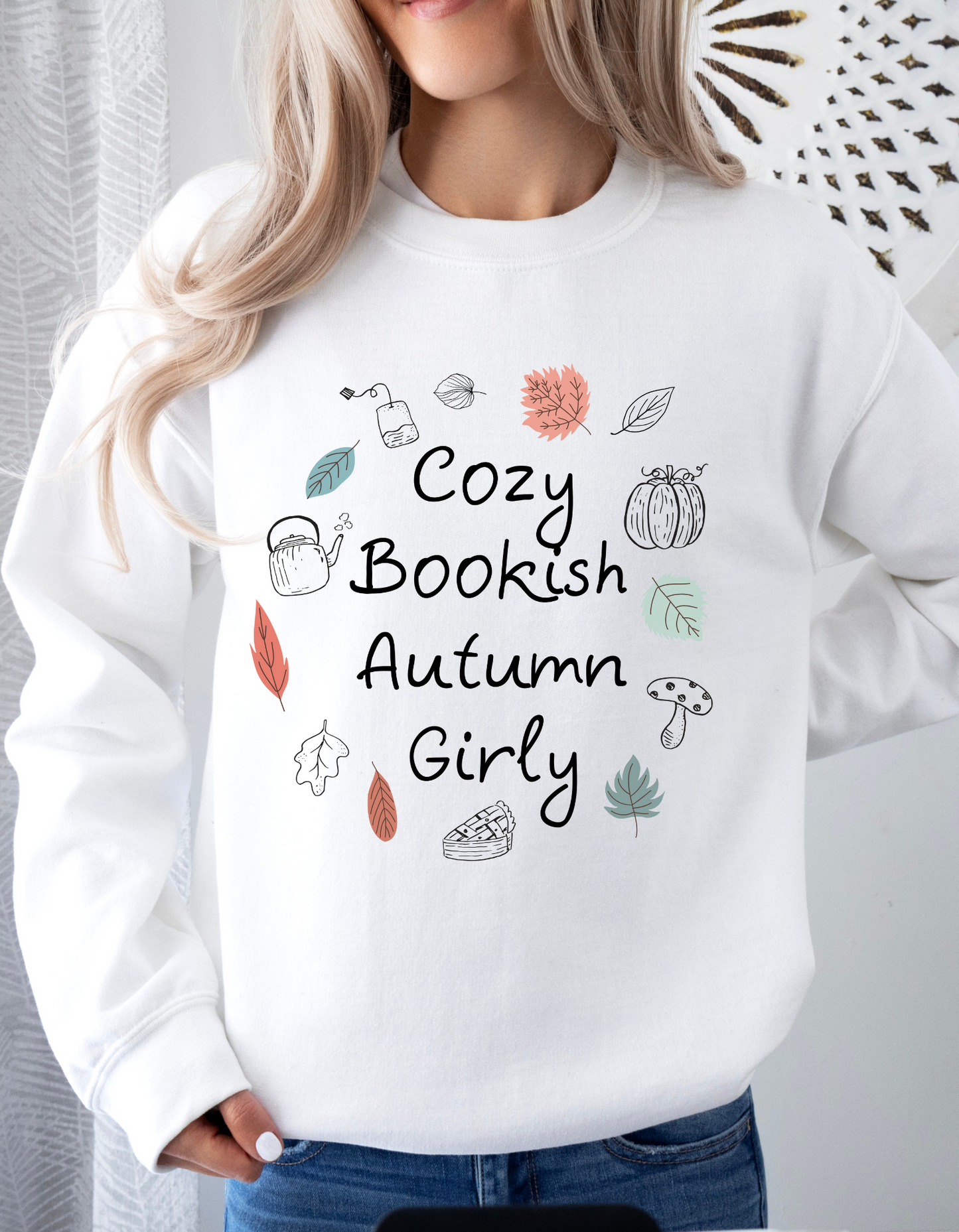 Cosy Bookish Autumn Girly Sweatshirt