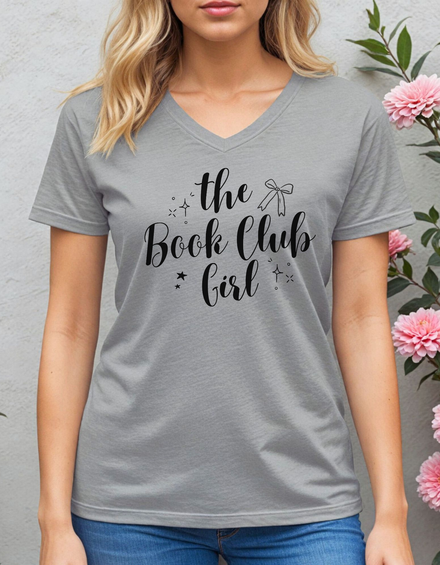 The Book Club Girl V-Neck T-Shirt