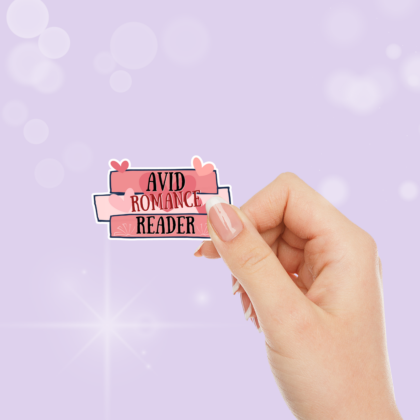 Avid Romance Reader Sticker - Literary Lovelies UK