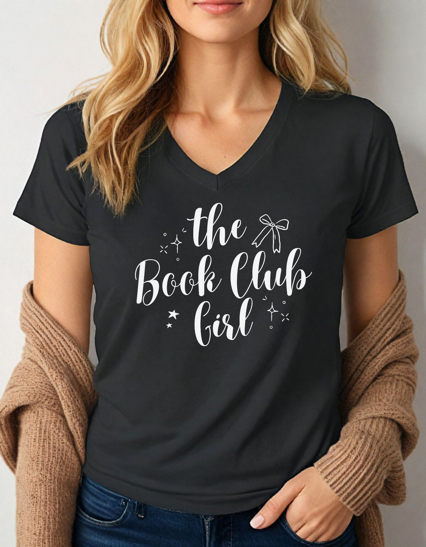 The Book Club Girl V-Neck T-Shirt