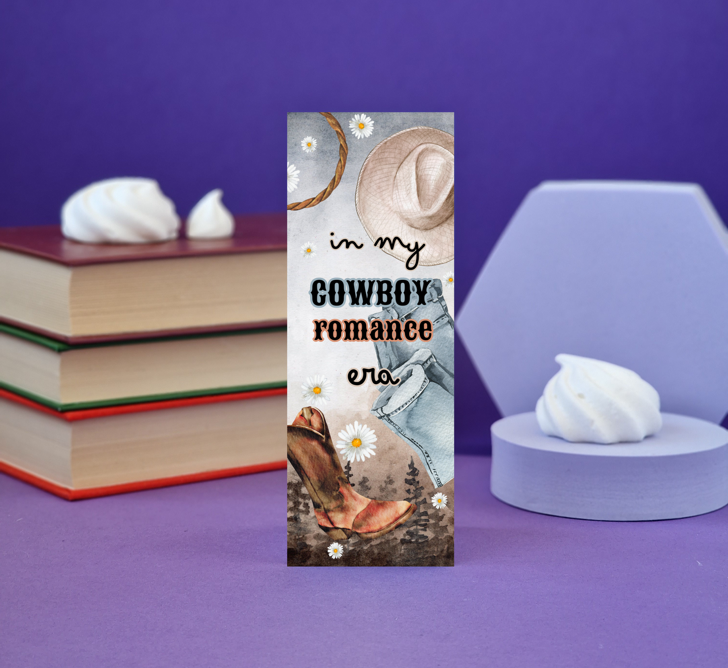Cowboy Romance Era - Illustrated Bookmark - Literary Lovelies UK