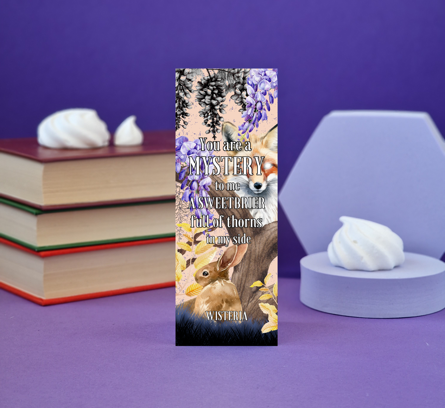 Wisteria - Illustrated Bookmark - Literary Lovelies UK