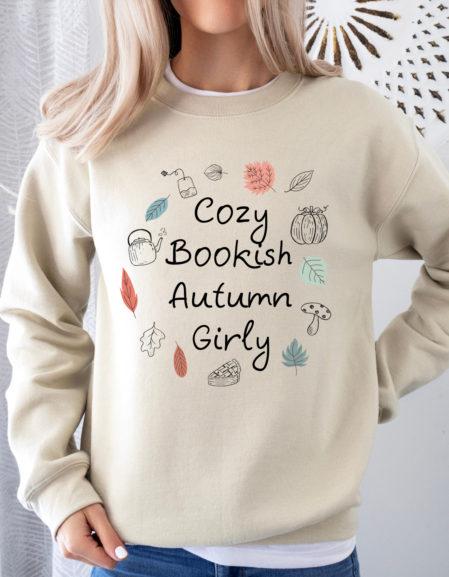 Cosy Bookish Autumn Girly Sweatshirt