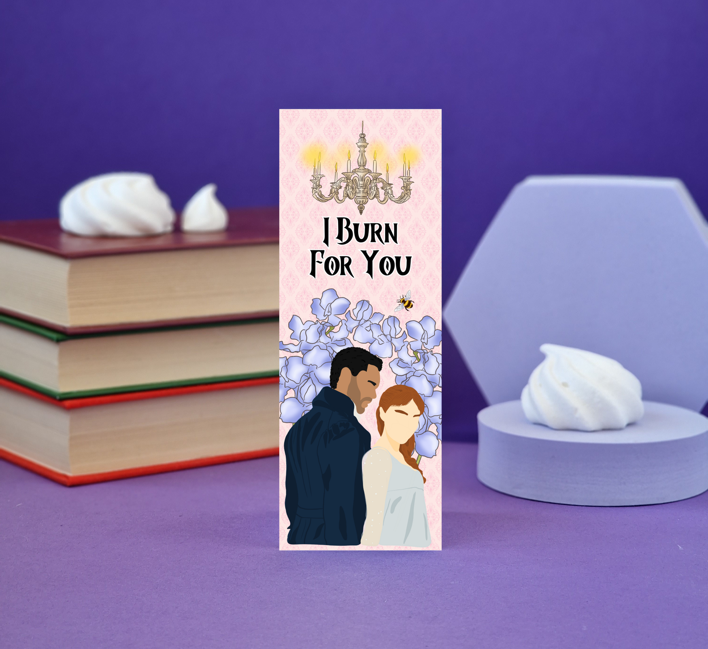 I Burn For You - Simon and Daphne - Regency Romance Illustrated Bookmark - Literary Lovelies UK