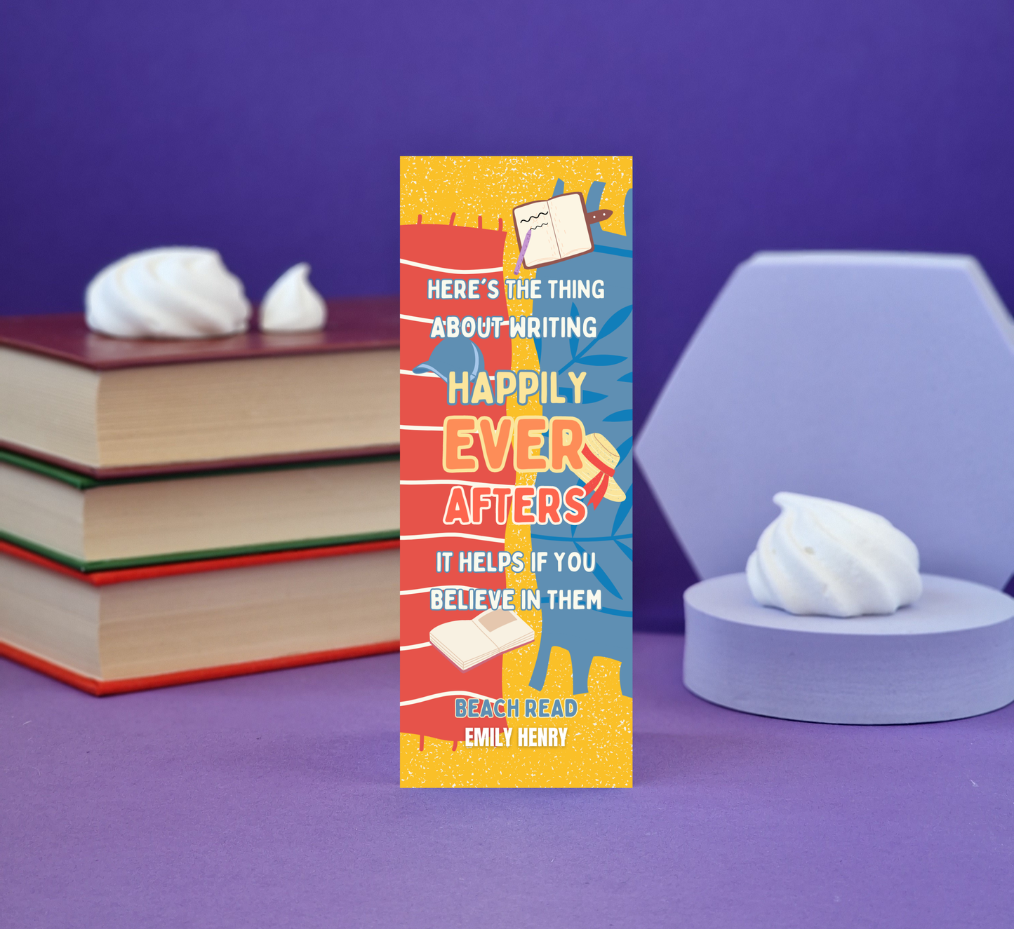 Beach Read Illustrated Bookmark - Literary Lovelies UK