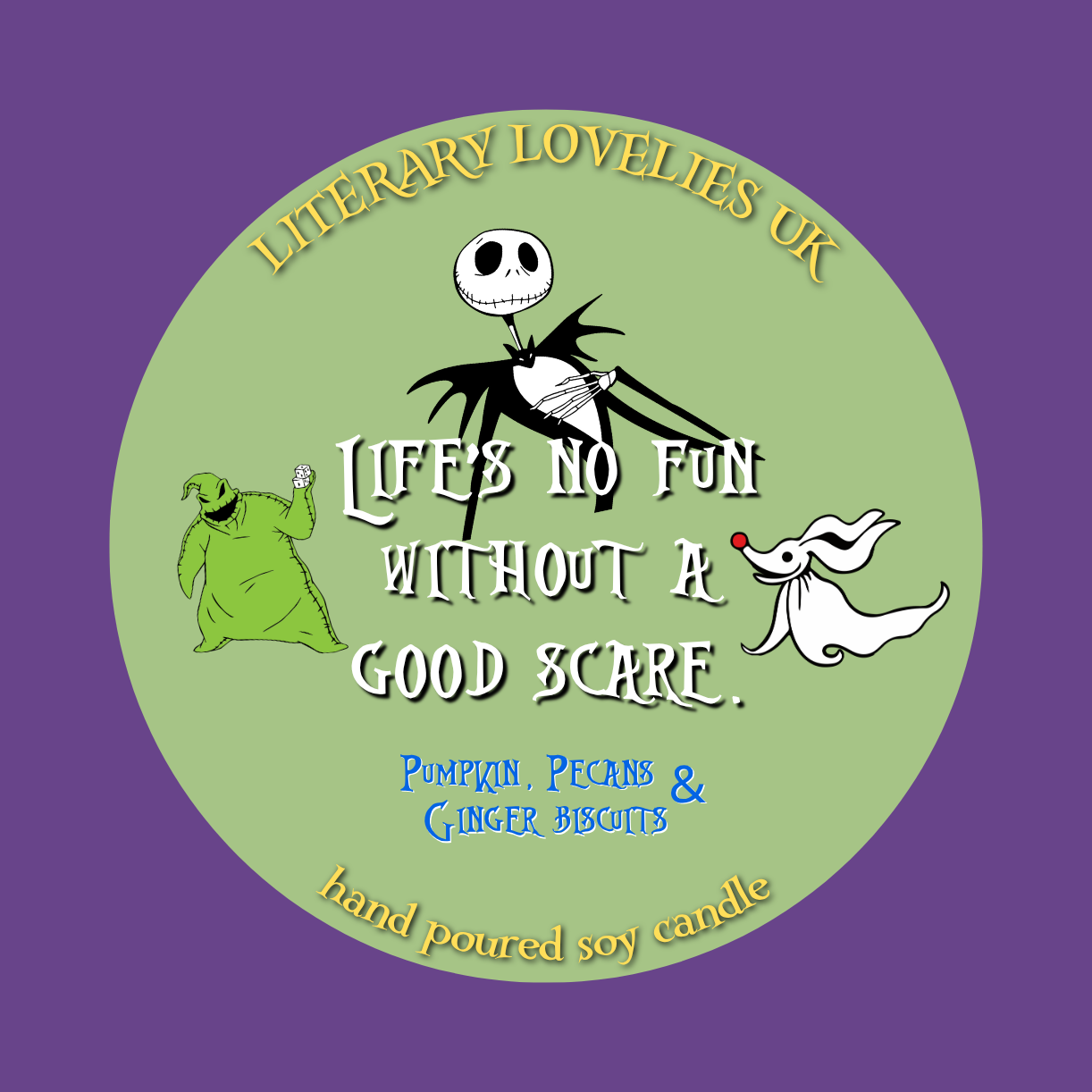 A Good Scare Soy Candle - Spooky Movie inspired Candle - Halloween Candle - Literary Lovelies UK