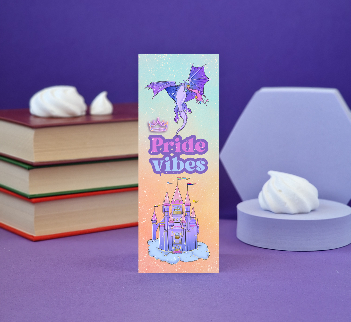 Pride Vibes - Illustrated Bookmark - Literary Lovelies UK