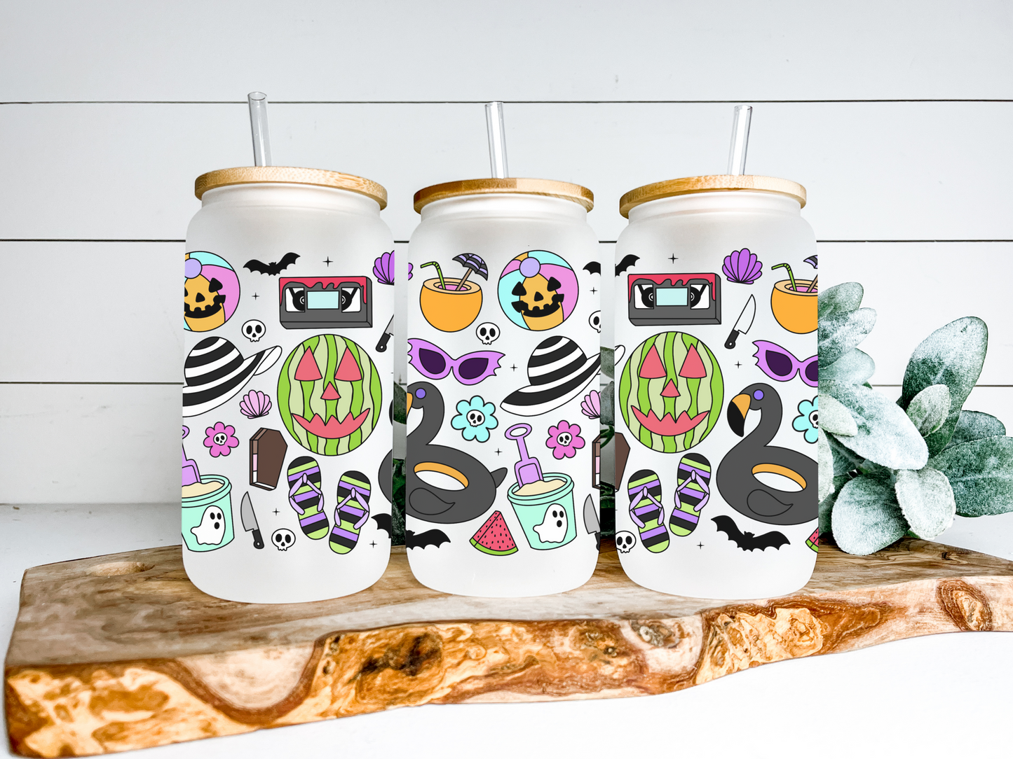 Summerween Glass Can
