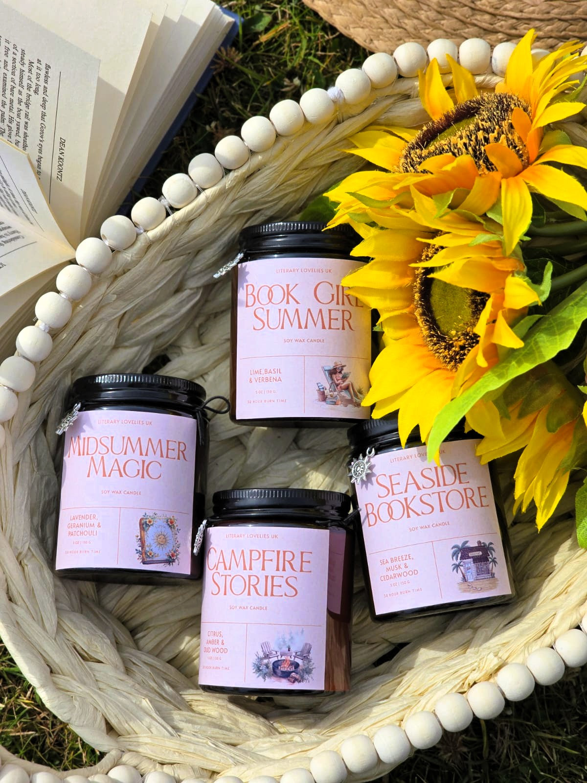 Book Girl Summer Candle