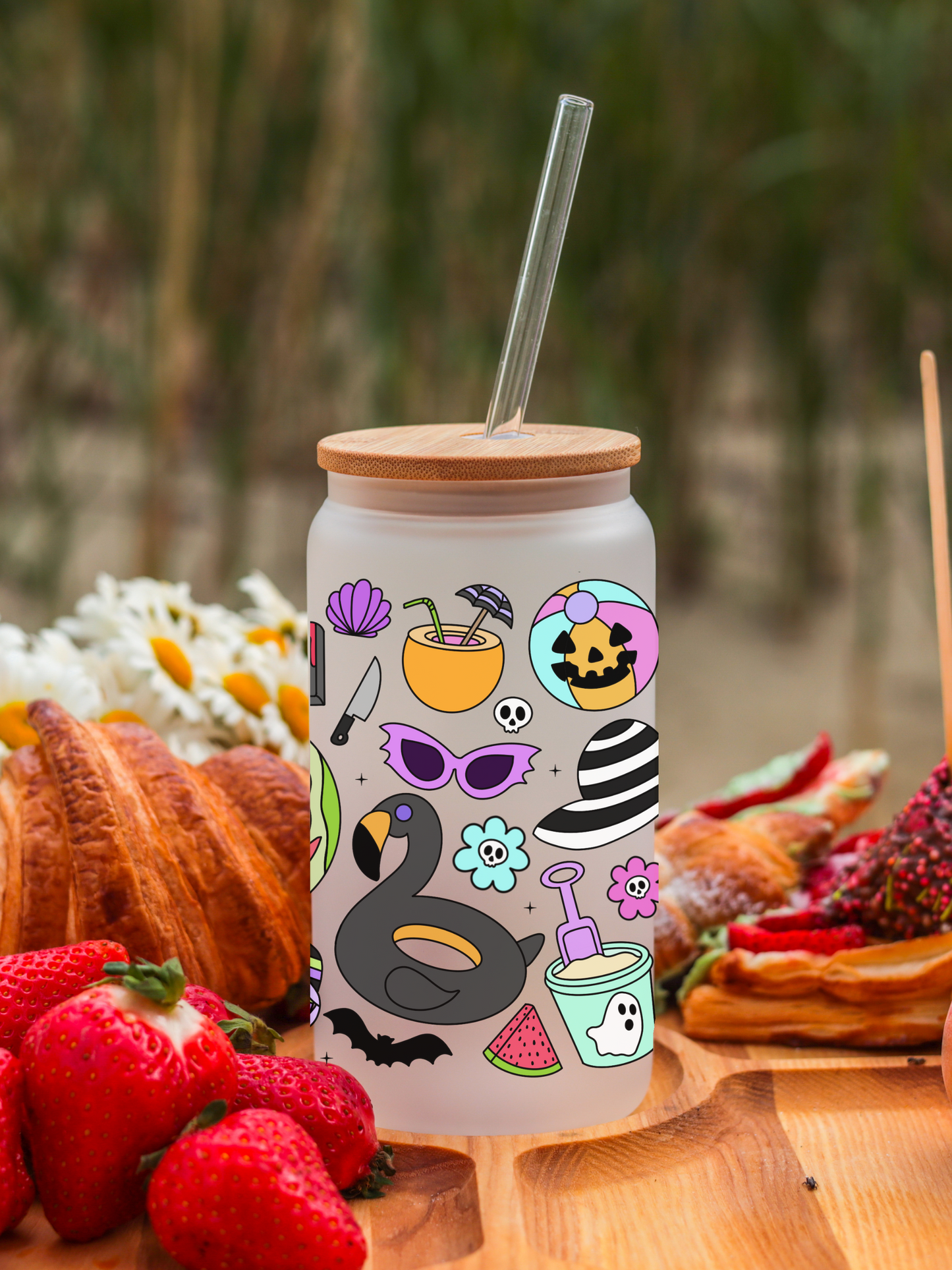 Summerween Glass Can
