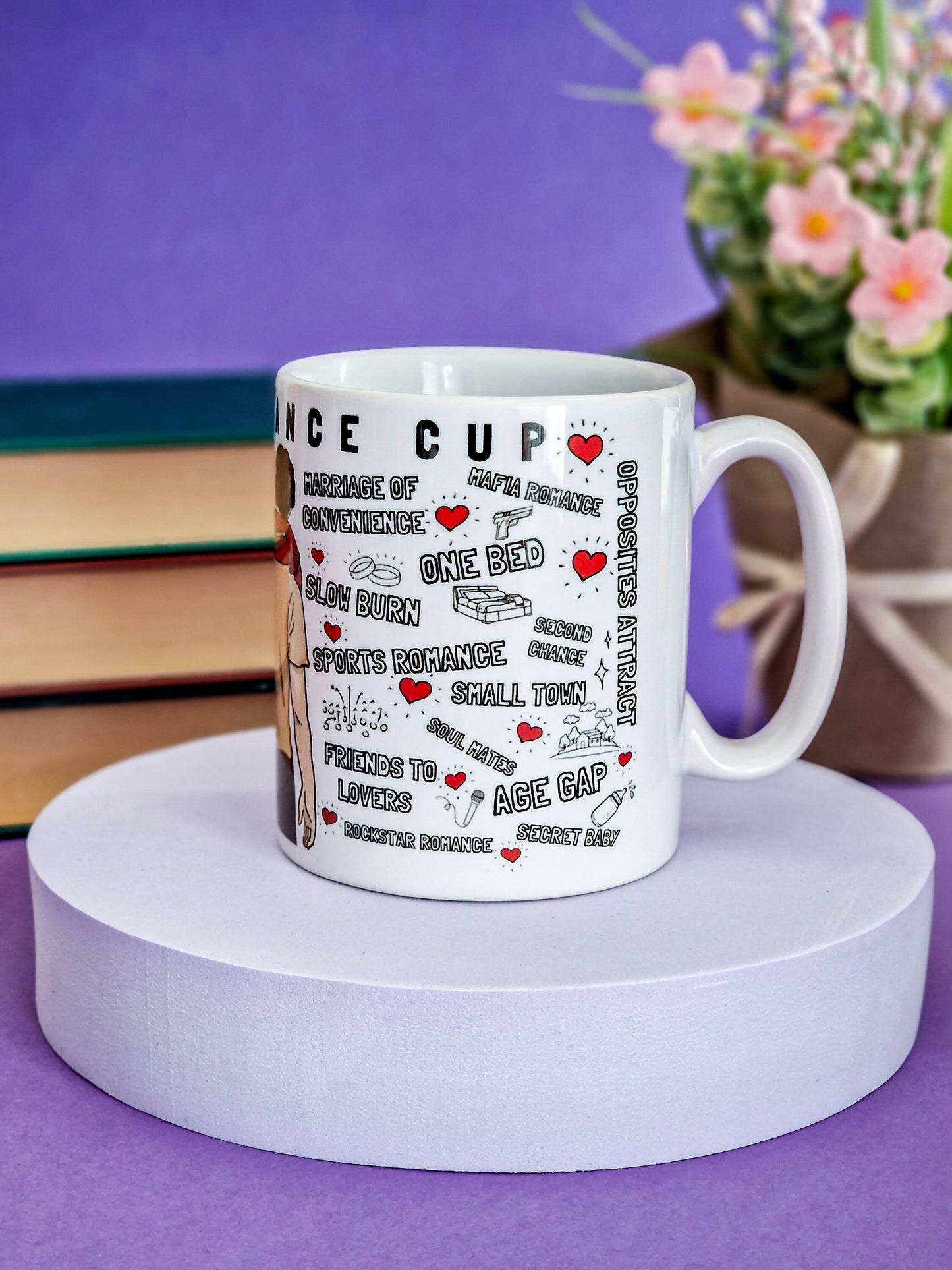 Romance Tropes Mug Ceramic Mug - Romance Reader Mug - Book Club Mug - Literary Lovelies UK