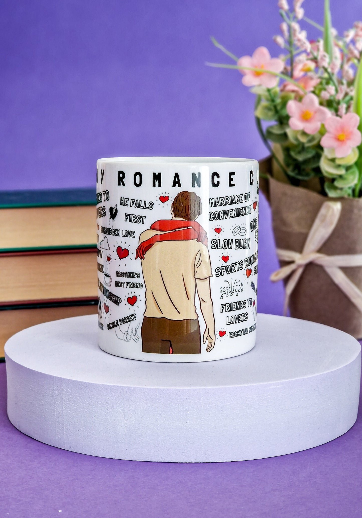 Romance Tropes Mug Ceramic Mug - Romance Reader Mug - Book Club Mug - Literary Lovelies UK
