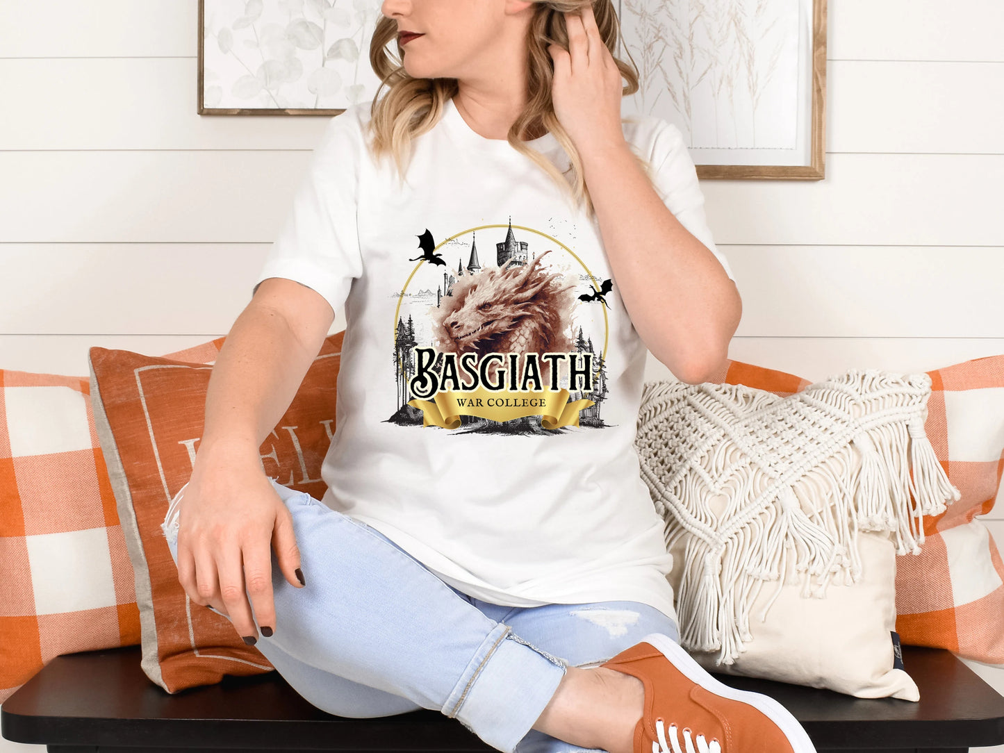 Basgiath War College T-shirt - Fourth Wing Officially Licensed Merch - Literary Lovelies UK