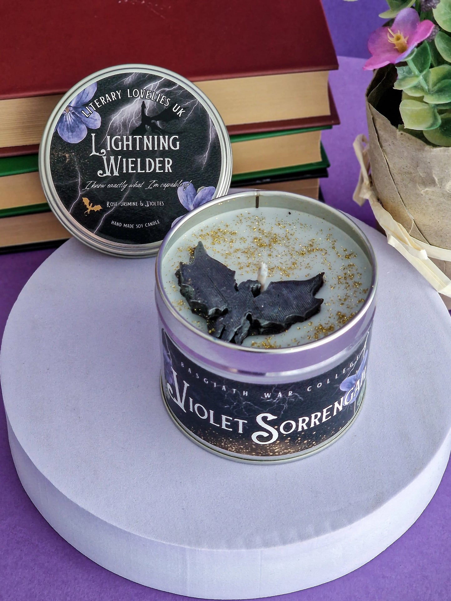 Violet Sorrengail Candle - Fourth Wing Officially Licensed Merch - Literary Lovelies UK