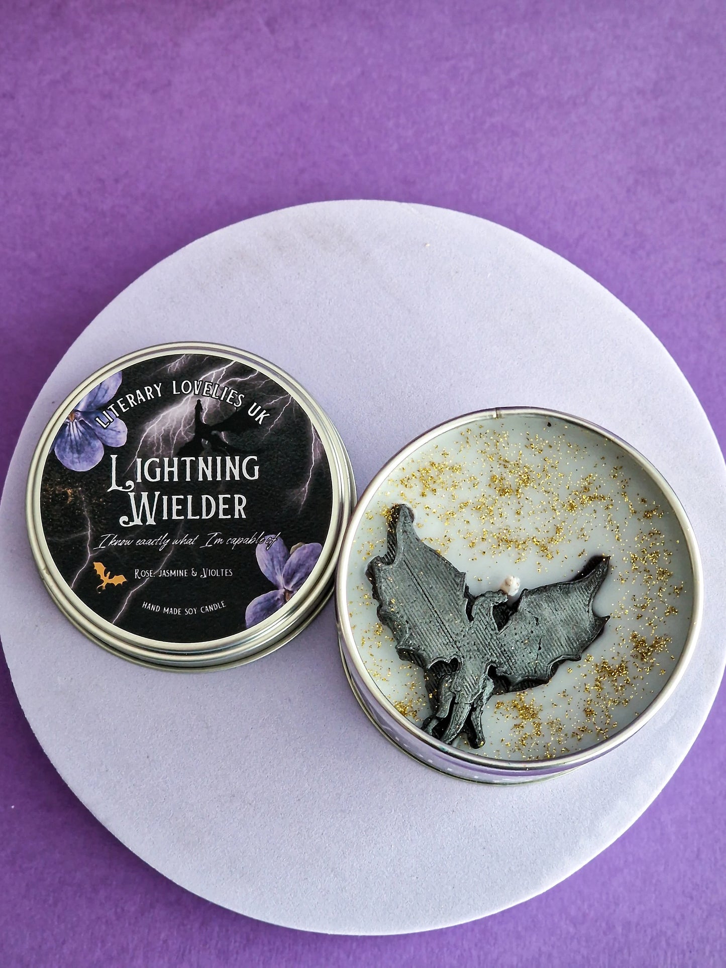 Violet Sorrengail Candle - Fourth Wing Officially Licensed Merch - Literary Lovelies UK
