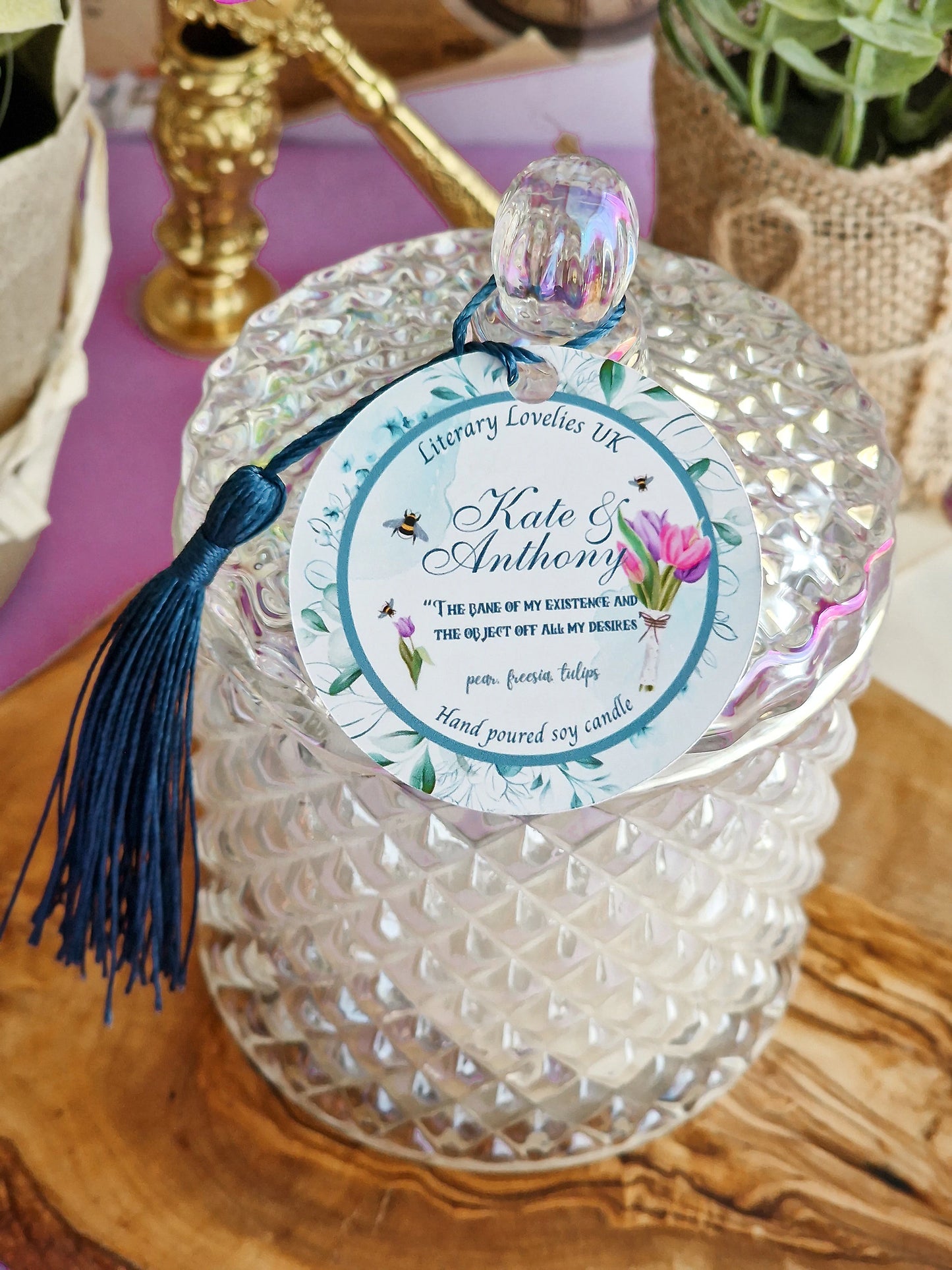 The Viscount - Anthony & Kate - Bridgerton inspired soy candle - Literary Lovelies UK