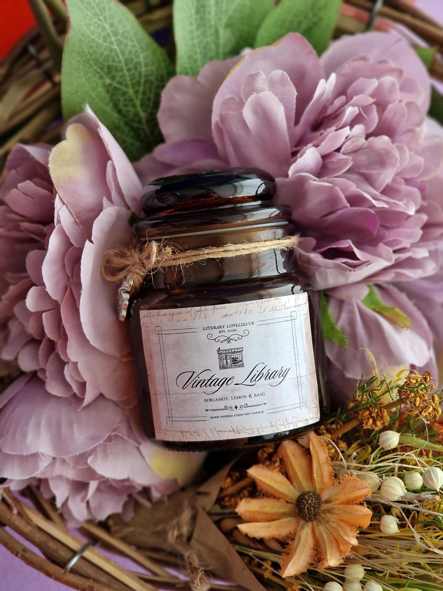 Vintage Library Soy Candle - Literary Lovelies UK