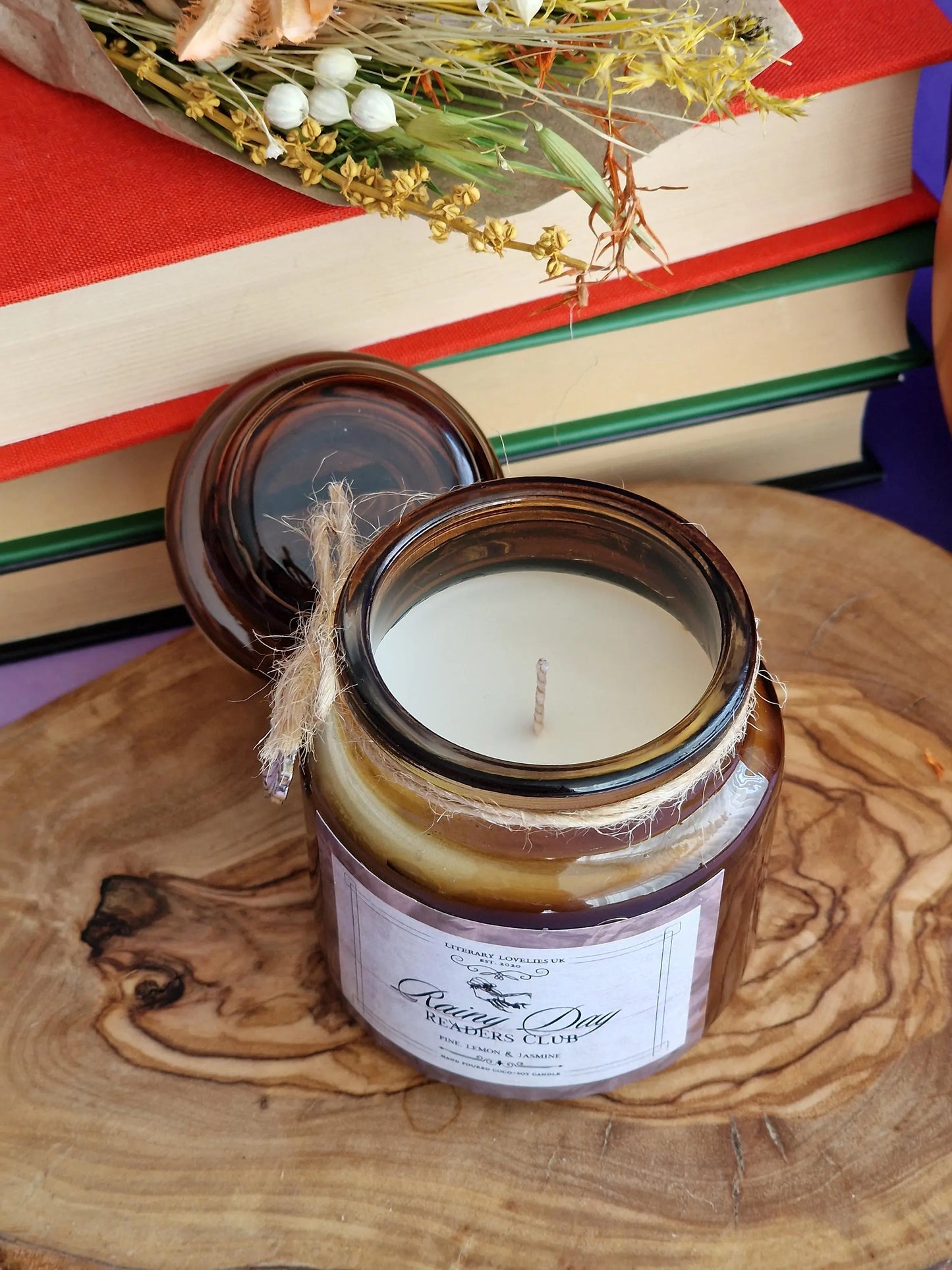 Rainy Day Reader's Club Soy Candle - Literary Lovelies UK