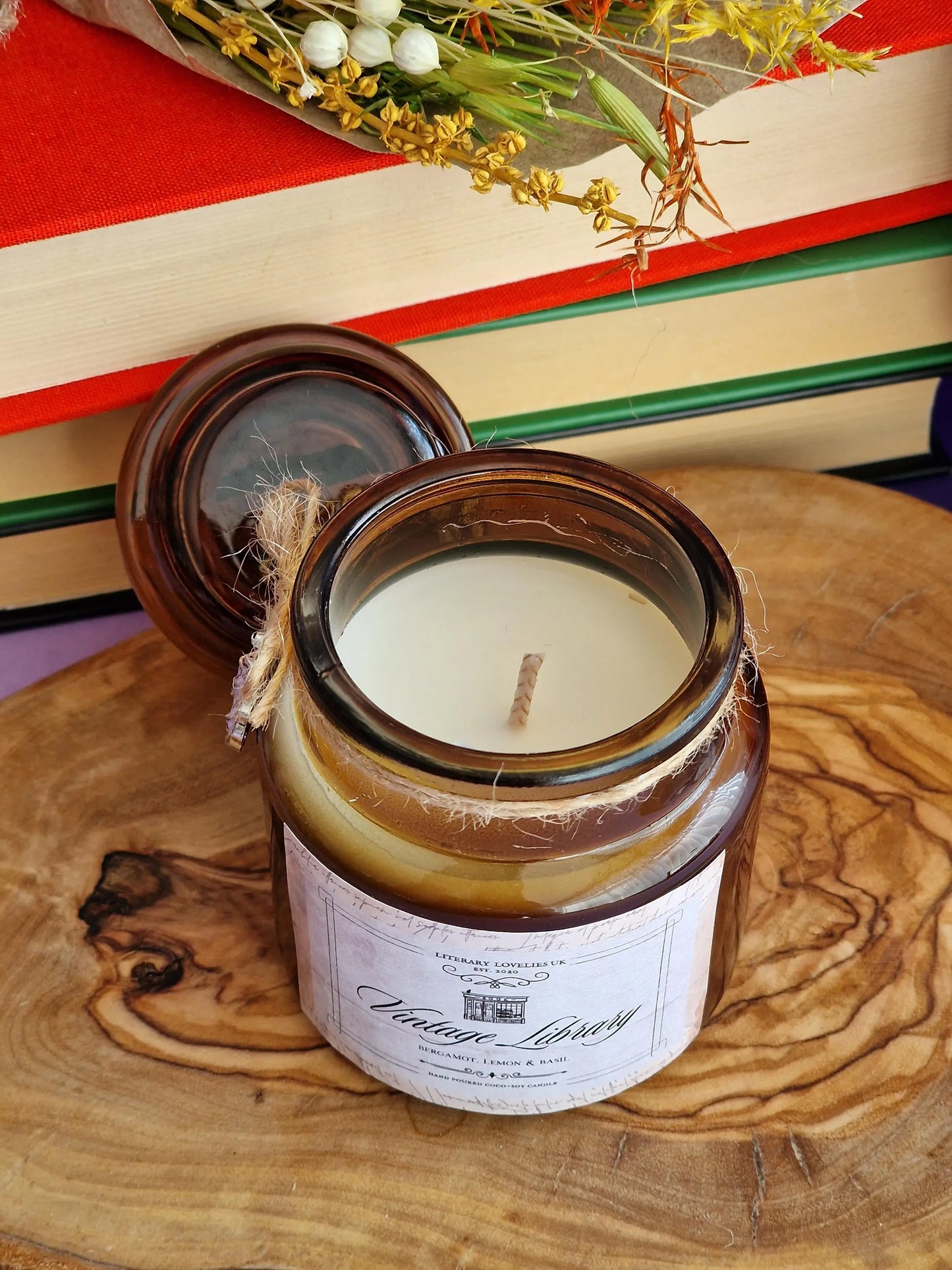 Vintage Library Soy Candle - Literary Lovelies UK