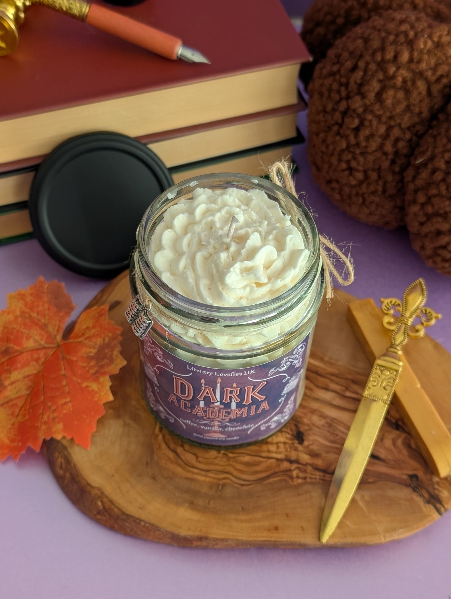 Dark Academia Desert Candle