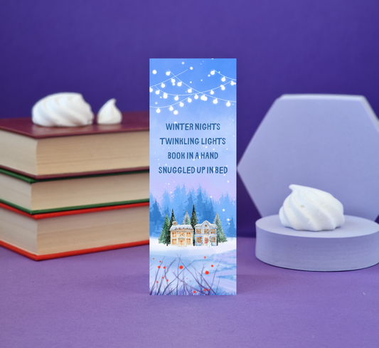 Winter Night Illustrated Bookmark