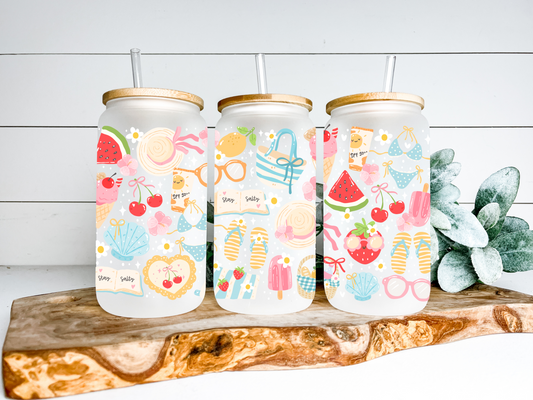 Coquette Summer Glass Cup