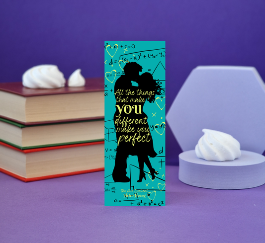 The Kiss Quotient Inspired Bookmark - Illustrated Bookmark - Literary Lovelies UK