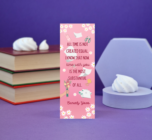 Secretly Yours Inspired Bookmark - Illustrated Bookmark - Literary Lovelies UK