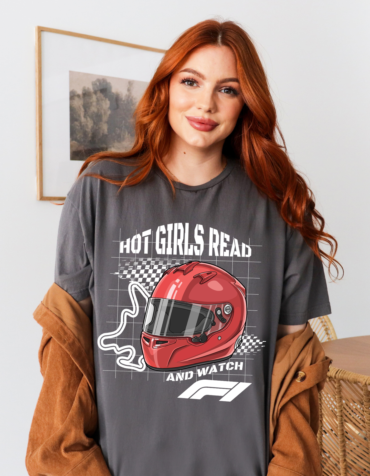 Hot Girls Read and Watch F1 T-shirt