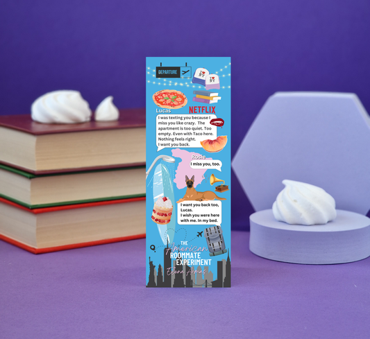 The American Roommate Experiment Inspired Bookmark - Illustrated Bookmark - Literary Lovelies UK