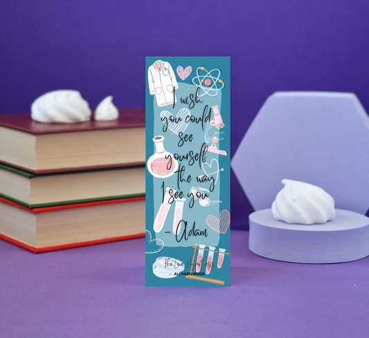 The Love Hypothesis Inspired Bookmark - Illustrated Bookmark - Literary Lovelies UK