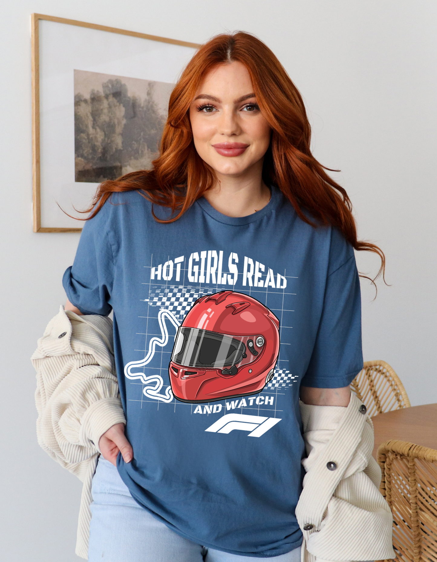 Hot Girls Read and Watch F1 T-shirt