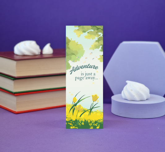 Adventure Awaits Illustrated Bookmark - Literary Lovelies UK