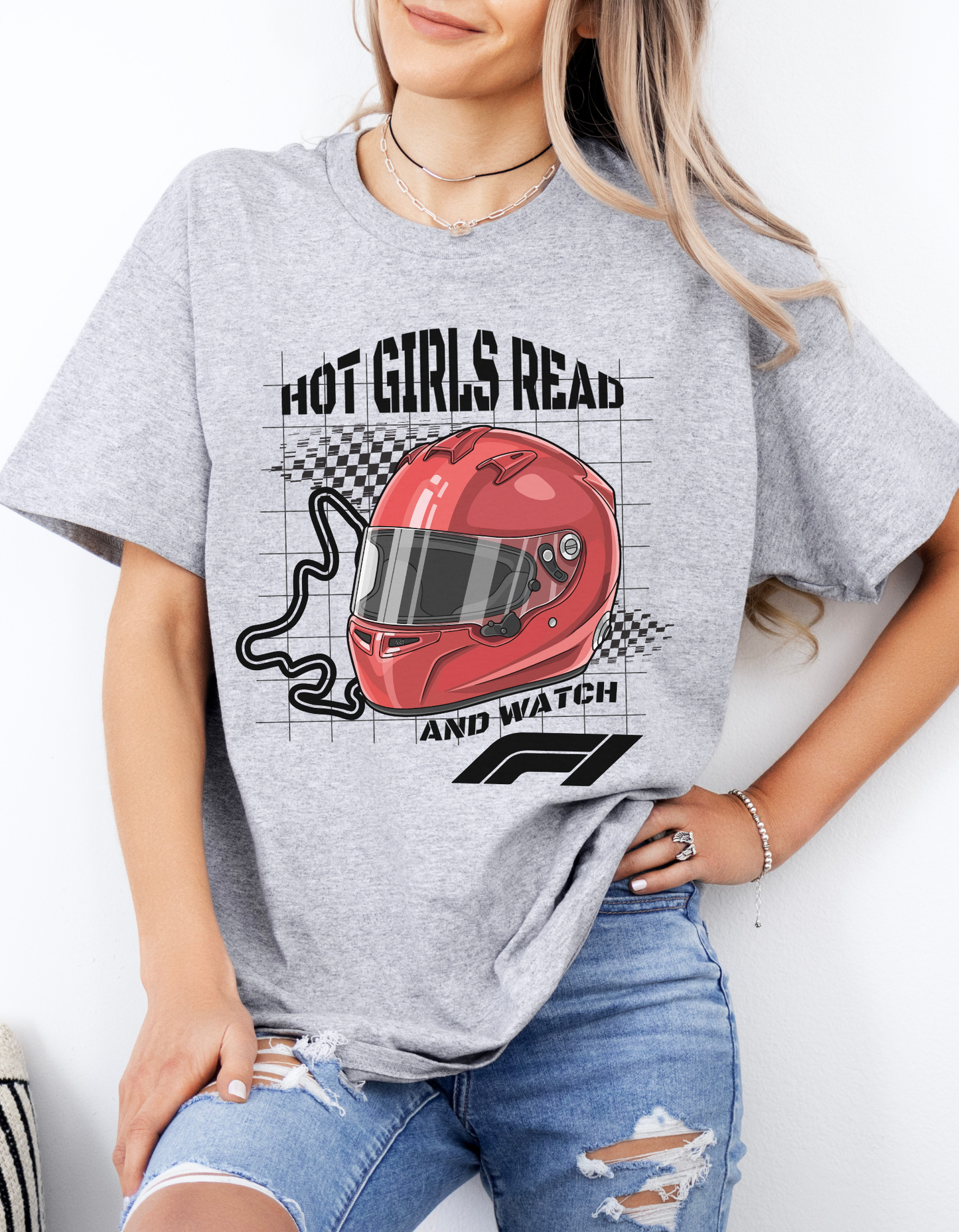 Hot Girls Read and Watch F1 T-shirt