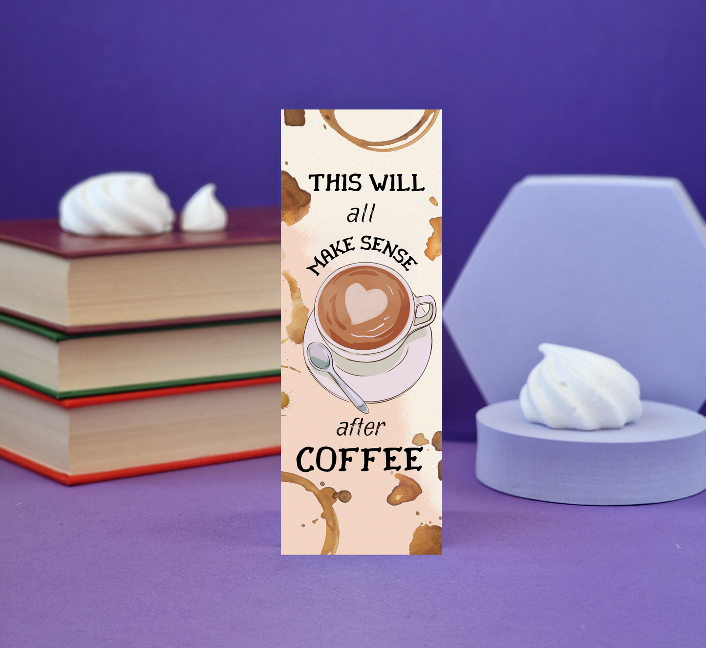 Coffee Lover Illustrated Bookmark