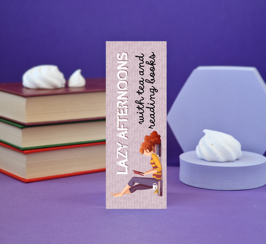 Tea and Books Illustrated Bookmark