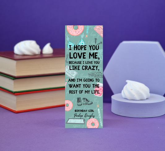 Birthday Girl Inspired Bookmark - Illustrated Bookmark - Literary Lovelies UK