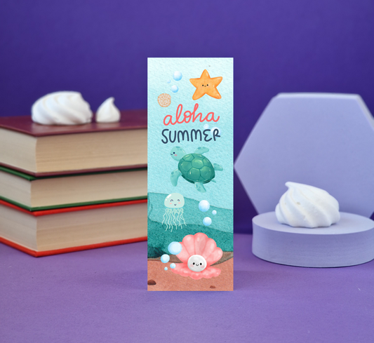 Aloha Summer Illustrated Bookmark