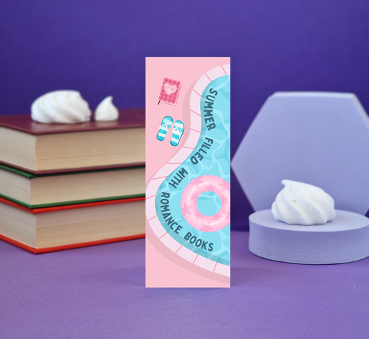 Summer at the Pool Illustrated Bookmark
