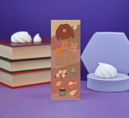Autumn Bookworm Essentials Bookmark