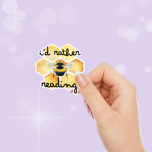 I'd Rather Be Reading Bookish Sticker - Literary Lovelies UK