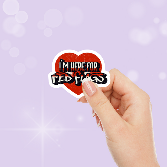Red Flags Bookish Sticker - Literary Lovelies UK