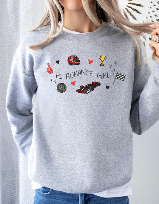 F1 Romance Girly Sweatshirt