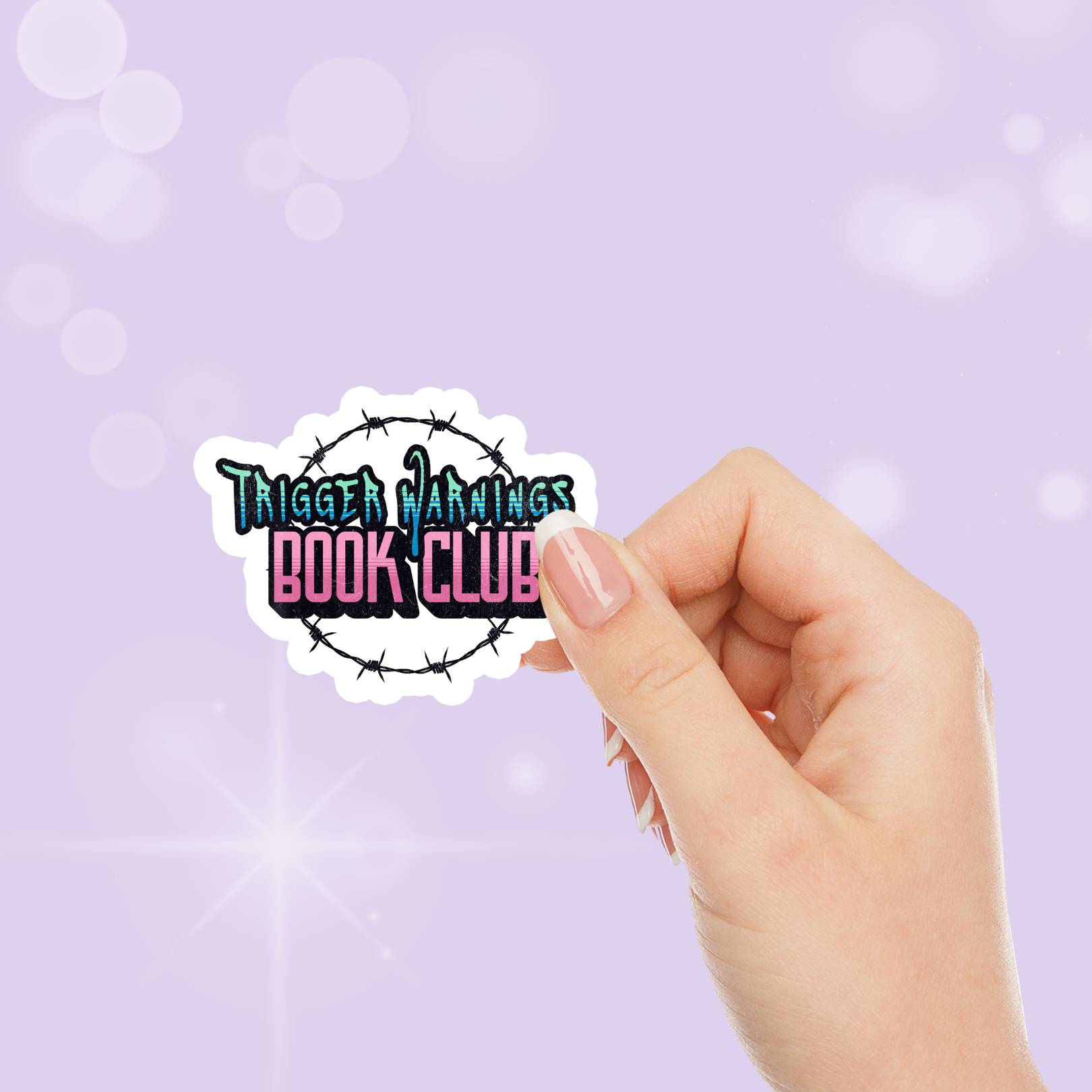Trigger Warning Bookish Sticker - Literary Lovelies UK