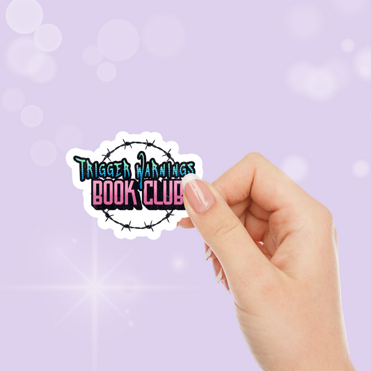 Trigger Warning Bookish Sticker - Literary Lovelies UK